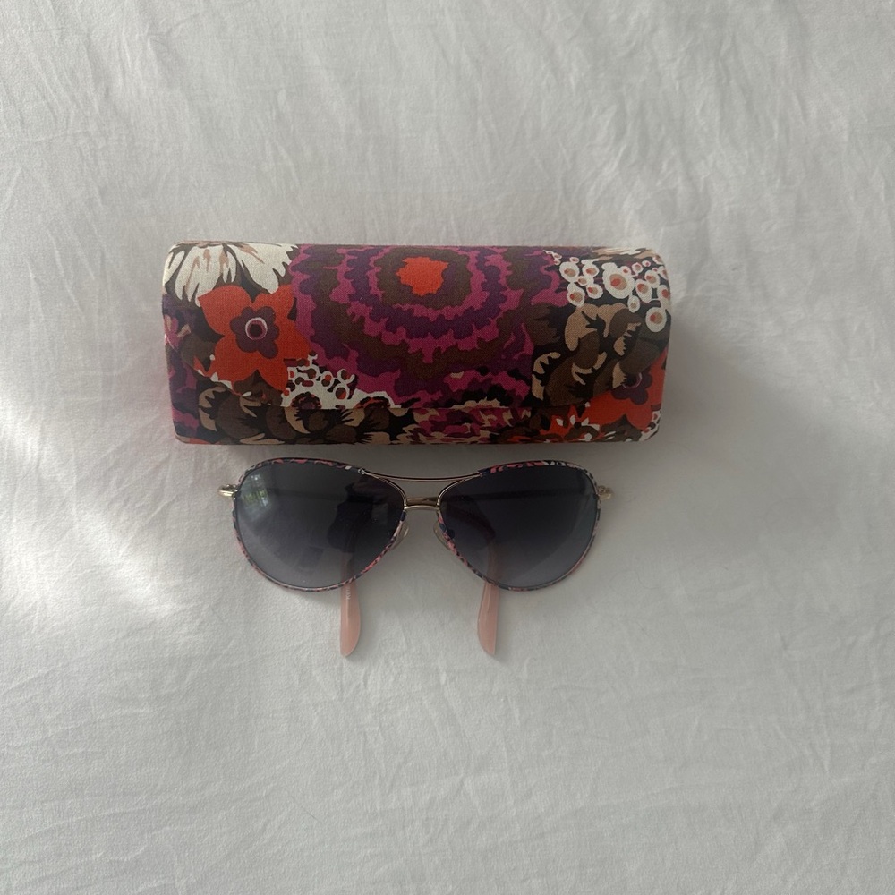 Floral Sunglasses with Case